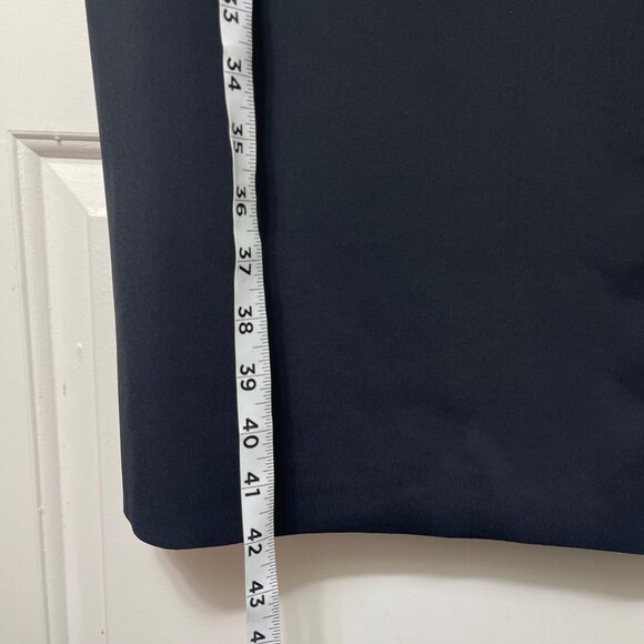 New Betsy & Adam Long Sleeve Peplum Cocktail Midi Dress in Black Size 8 - Picture 5 of 8